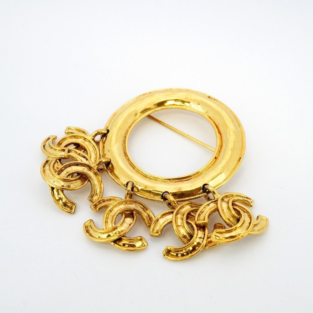 Chanel Coco Mark Brooch, GP Plated, Gold, Women's - Picture 2 of 7